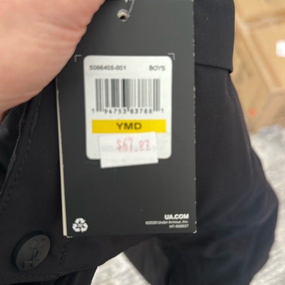 NWT Under Armour Coldgear Black Youth Medium Snow Pants Snow Bibs - Picture 2 of 9